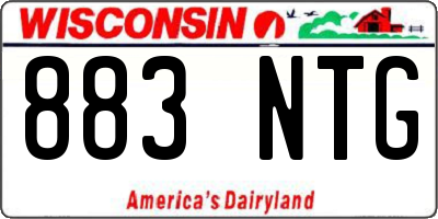 WI license plate 883NTG