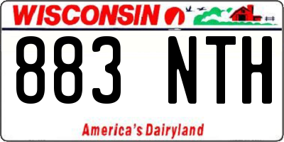 WI license plate 883NTH