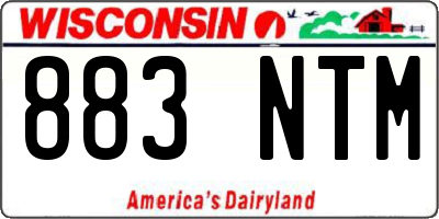 WI license plate 883NTM