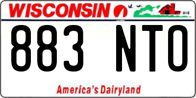 WI license plate 883NTO