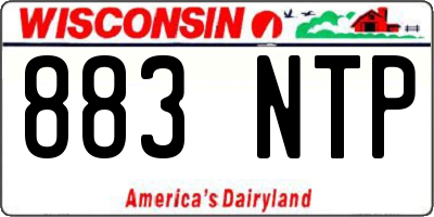 WI license plate 883NTP