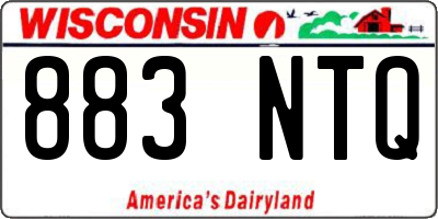 WI license plate 883NTQ