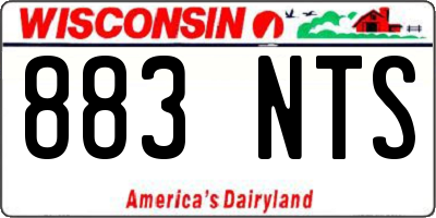 WI license plate 883NTS