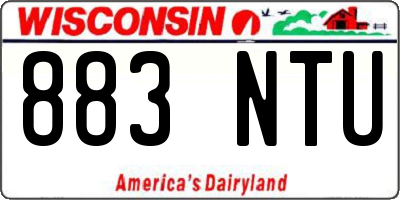 WI license plate 883NTU