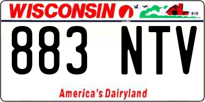 WI license plate 883NTV