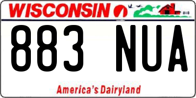 WI license plate 883NUA