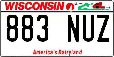 WI license plate 883NUZ