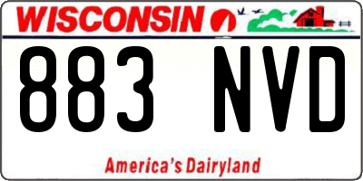 WI license plate 883NVD