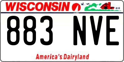 WI license plate 883NVE