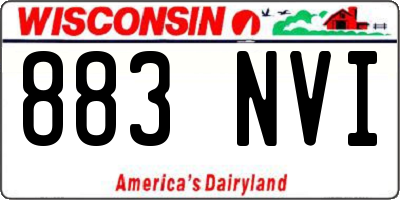 WI license plate 883NVI