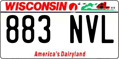 WI license plate 883NVL