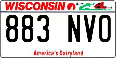 WI license plate 883NVO