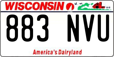 WI license plate 883NVU