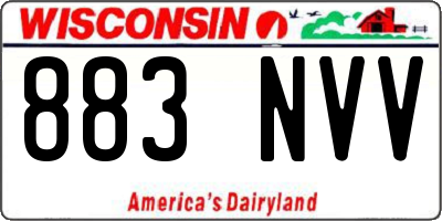 WI license plate 883NVV