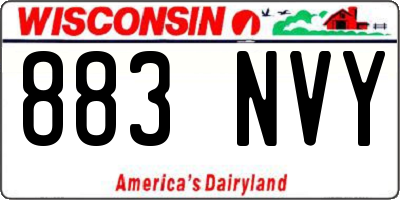 WI license plate 883NVY