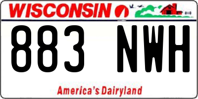 WI license plate 883NWH