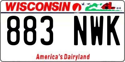 WI license plate 883NWK