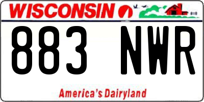 WI license plate 883NWR