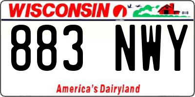 WI license plate 883NWY