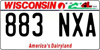 WI license plate 883NXA