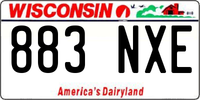 WI license plate 883NXE