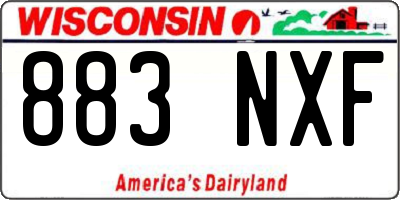 WI license plate 883NXF