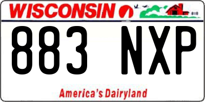 WI license plate 883NXP