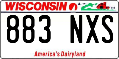 WI license plate 883NXS
