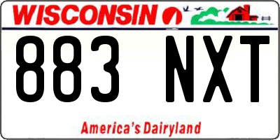 WI license plate 883NXT