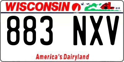 WI license plate 883NXV