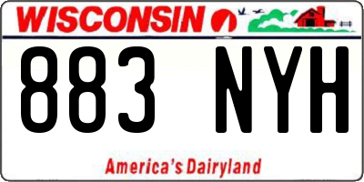 WI license plate 883NYH