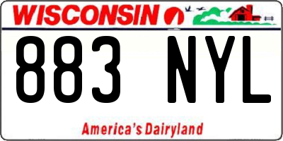 WI license plate 883NYL