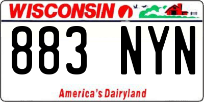 WI license plate 883NYN