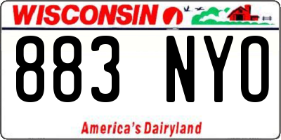 WI license plate 883NYO