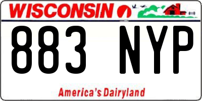WI license plate 883NYP