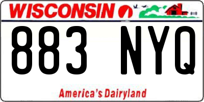 WI license plate 883NYQ
