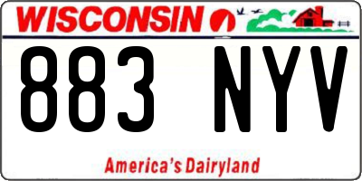 WI license plate 883NYV