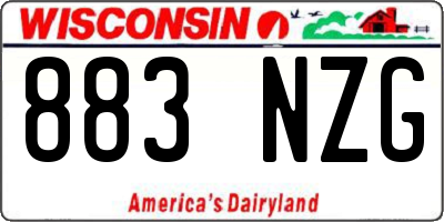 WI license plate 883NZG