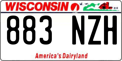 WI license plate 883NZH