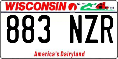 WI license plate 883NZR
