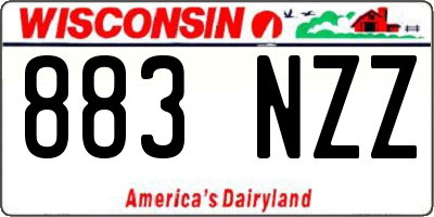 WI license plate 883NZZ