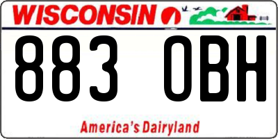 WI license plate 883OBH