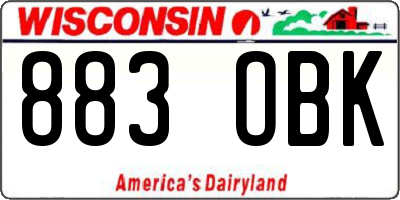 WI license plate 883OBK