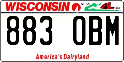 WI license plate 883OBM