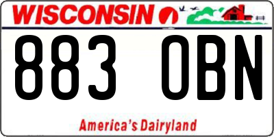 WI license plate 883OBN