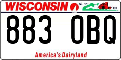 WI license plate 883OBQ