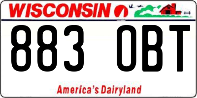WI license plate 883OBT