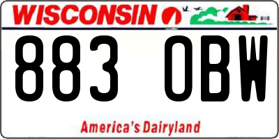 WI license plate 883OBW