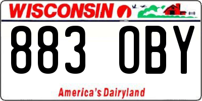WI license plate 883OBY