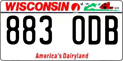 WI license plate 883ODB
